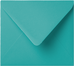 Envelop Seasons 12,5 x 14 cm Turquoise