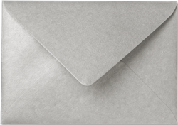 Envelop Rustic Metallic 12,5 x 17,6 cm Silver