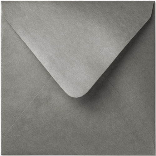 Envelop Rustic Metallic 14 x 14 cm Titanium