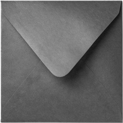 Envelop Rustic Metallic 14 x 14 cm Platinum