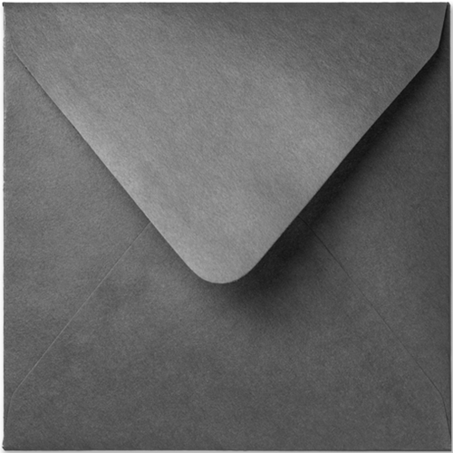 Envelop Rustic Metallic 14 x 14 cm Platinum