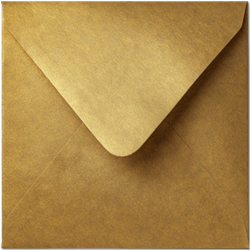 Envelop Rustic Metallic 14 x 14 cm Gold