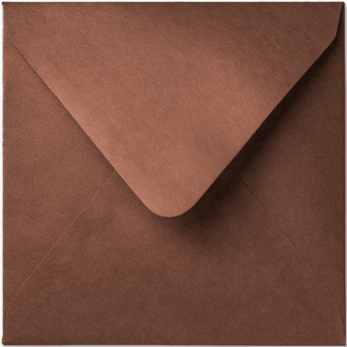 Envelop Rustic Metallic 16 x 16 cm Copper
