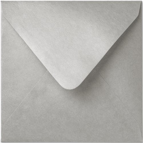 Envelop Rustic Metallic 16 x 16 cm Silver