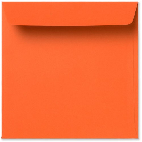 Envelop Specials 16 x 16 cm striplock donkeroranje