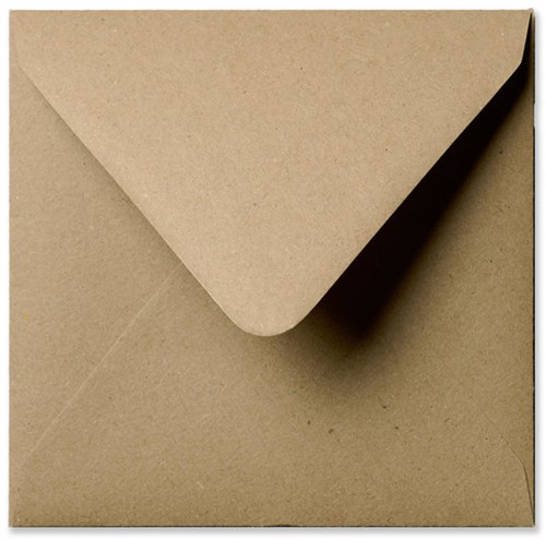 Envelop Kraft 14 x 14 cm natuurbruin