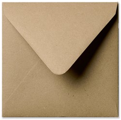 Envelop Kraft 16 x 16 cm natuurbruin