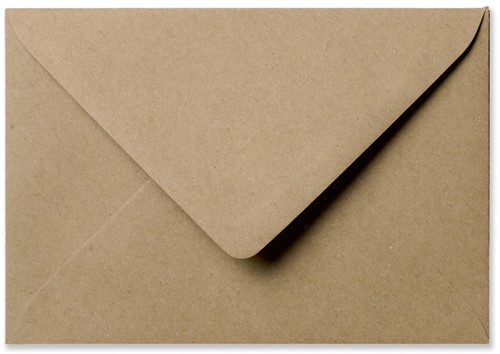 Envelop Kraft 12 x 18 cm natuurbruin