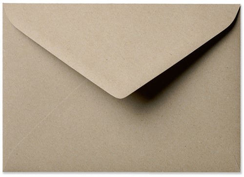 Envelop Kraft 15,6 x 22 cm natuurgrijs