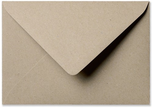 Envelop Kraft 12,5 x 17,6 cm natuurgrijs