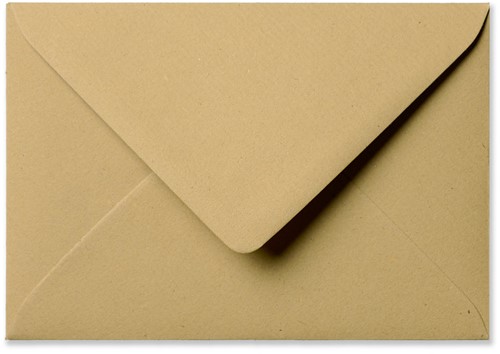 Envelop Kraft 12,5 x 17,6 cm lichtbruin