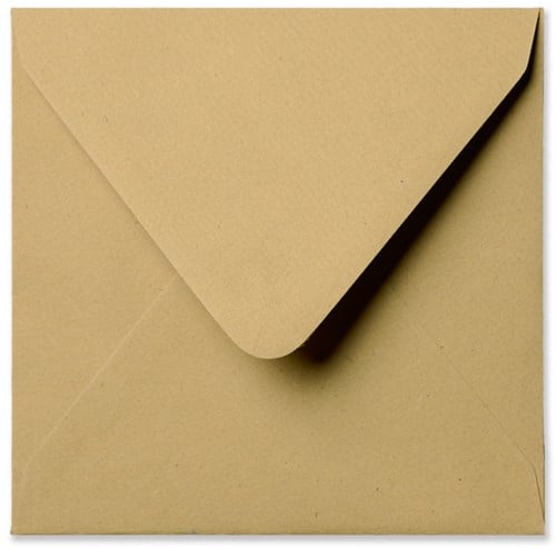 Envelop Kraft 16 x 16 cm lichtbruin