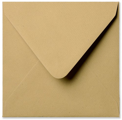 Envelop Kraft 12 x 12 cm lichtbruin