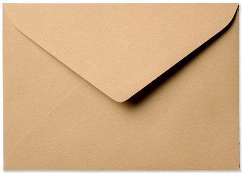 Envelop Kraft 15,6 x 22 cm bruin