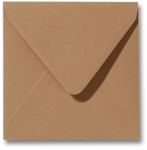 Envelop Roma 12 x 12 cm bruin