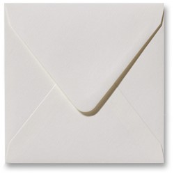 Envelop Fiore 14 x 14 cm gebroken wit
