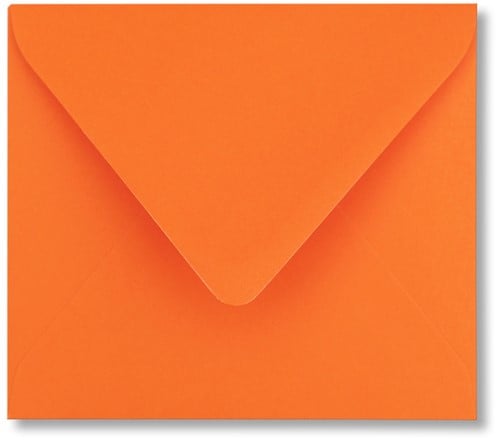 Envelop Roma 12,5 x 14 cm donkeroranje