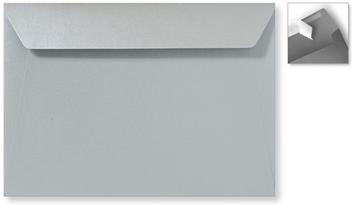 Envelop Specials 15,6 x 22 cm striplock Metallic silver pearl