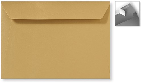 Envelop Specials 15,6 x 22 cm striplock Metallic gold rush