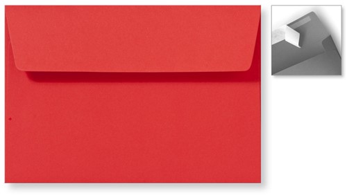 Envelop Specials 12,6 x 18 cm striplock koraalrood