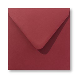 Envelop Vintage 16 x 16 cm retrorood