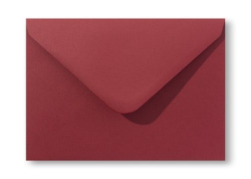 Envelop Vintage 15,6 x 22 cm retrorood