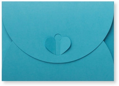Geschenkenvelop 8 x 11,4 cm oceaanblauw