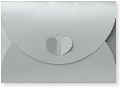 Geschenkenvelop 11 x 15,6 cm Metallic silver
