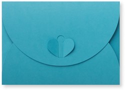 Geschenkenvelop 11 x 15,6 cm oceaanblauw