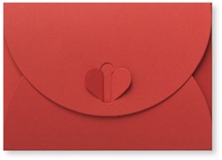 Geschenkenvelop 11 x 15,6 cm koraalrood