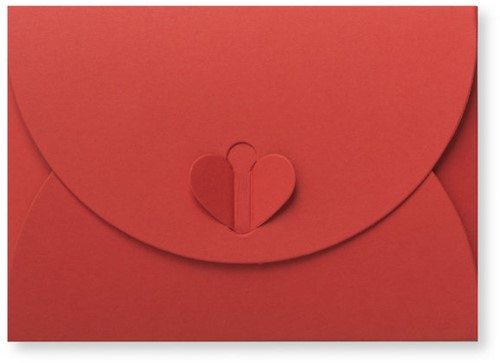 Geschenkenvelop 11 x 15,6 cm koraalrood