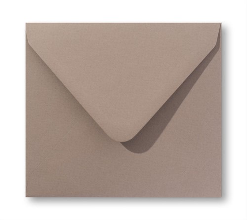Envelop Vintage 12,5 x 14 cm zandbruin