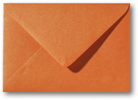Enveloppe Metallique 11 x 15,6 cm orange glow