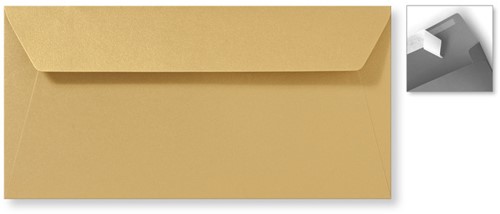 Envelop Specials 11 x 22 cm striplock Metallic gold rush