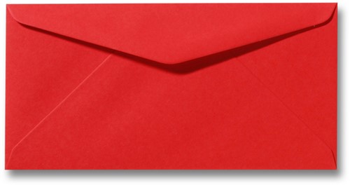 Envelop Roma 11 x 22 cm koraalrood