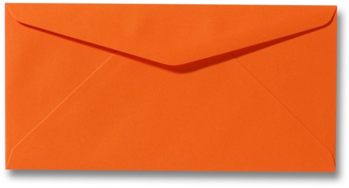 Envelop Roma 11 x 22 cm donkeroranje