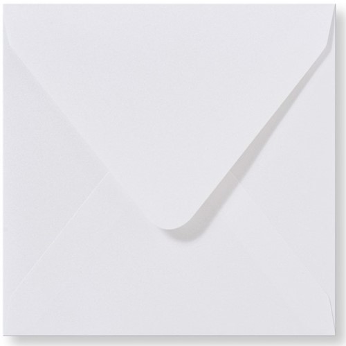 Envelop Metallic 12,5 x 14 cm white