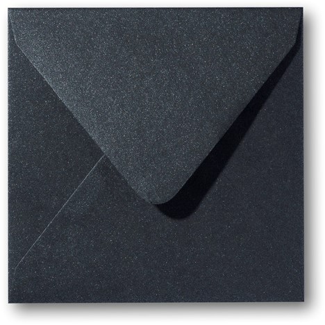 Envelop Metallic 12,5 x 14 cm black