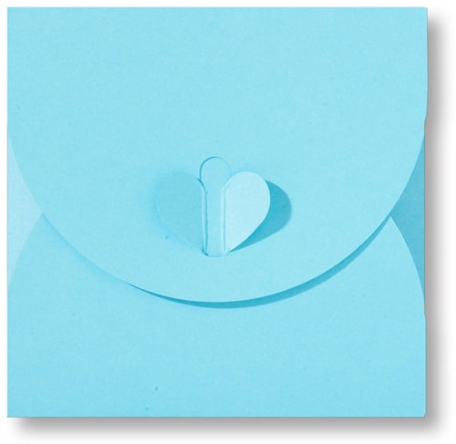 Geschenkenvelop  13 x 13 cm oceaanblauw