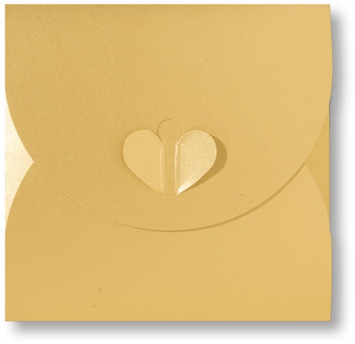 Geschenkenvelop  13 x 13 cm Metallic gold
