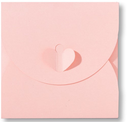 Geschenkenvelop  13 x 13 cm zalmroze