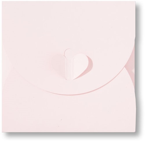 Geschenkenvelop  13 x 13 cm lichtroze