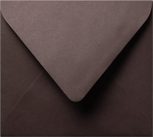Envelop Seasons 12,5 x 14 cm Chocolat