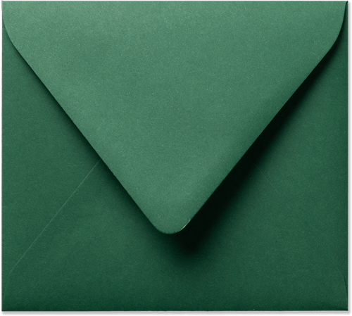 Enveloppe Saisons 12,5 x 14 cm Vert de Noël