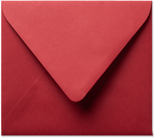 Envelop Seasons 12,5 x 14 cm Kerstrood