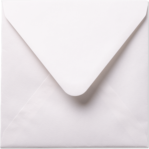 Envelop Vintage 14 x 14 cm wit