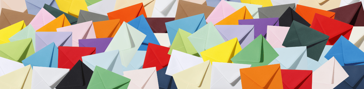 Gekleurde enveloppen: een eyecatcher voor uw post