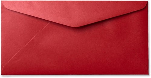 Envelop Metallic 11 x 22 cm rosso