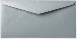 Enveloppe Metallique 11 x 22 cm silver pearl
