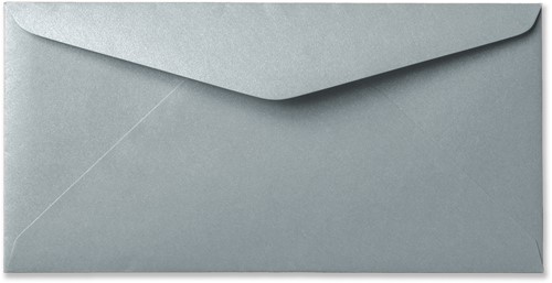 Envelop Metallic 11 x 22 cm silver pearl